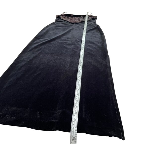 Vintage Y2K Next Up Boho Whimsygoth Velvet Maxi‎ Dress Black XS Small Bandana - Picture 11 of 11
